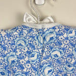 Load image into Gallery viewer, Vintage Healthtex Blue Floral Lace Bow Shortall Romper 6-9 Months
