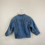 Load image into Gallery viewer, Vintage Levi's Sherpa Lined Orange Tab Blue Jean Jacket 6 USA
