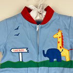 Load image into Gallery viewer, Vintage Applique Safari Shortall Romper 18 Months
