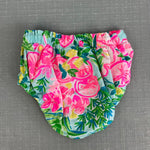 Load image into Gallery viewer, Lilly Pulitzer Baby Lilly Infant Shift Dress Seasalt Blue Fruit Flamingo 3-6 Months
