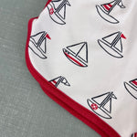 Load image into Gallery viewer, The Beaufort Bonnet Company Cheryl Shorts Undulata Regatta Richmond Red 3T

