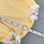 Load image into Gallery viewer, Vintage Carter's Yellow Floral Lace Ruffle Romper 18 Months USA
