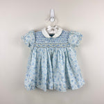 Load image into Gallery viewer, Vintage Alison Scott Smocked Blue Floral Dress 12 Months
