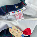 Load image into Gallery viewer, Vintage Gymboree Holiday Plaid Velour One Piece Newborn 3-6 Months NWT
