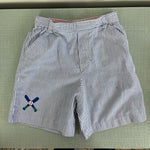 Load image into Gallery viewer, Florence Eiseman Boys Boys Blue Seersucker Baseball Shorts 7fl
