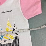Load image into Gallery viewer, Vintage Breakaway White Pink Neon Puff Paint Sailboat T-Shirt M 6-8 USA

