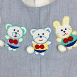 Load image into Gallery viewer, Vintage Two Piece Bunny Bear Shortall Romper 6-9 Months
