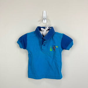 Vintage McBabyBlue Fish Polo Shirt 0-3 Months