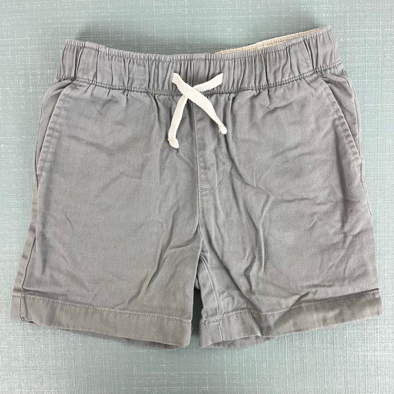 J. Crew Boys Drawstring Twill Dock Short Gray 5T