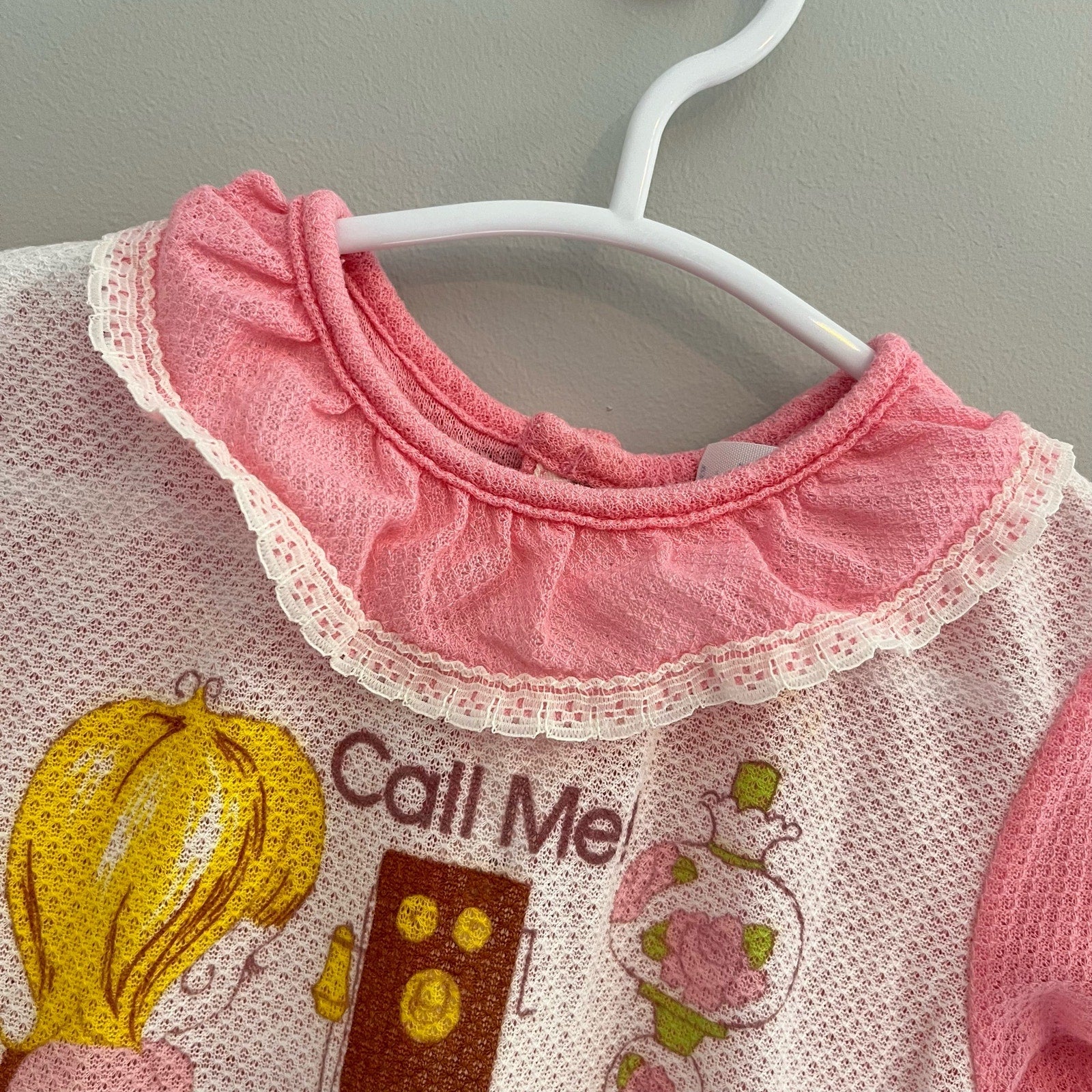 Vintage Carter's Pink Call Me Pajama Set 2T