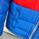 Load image into Gallery viewer, L.L. Bean Kids Down Jacket Colorblock Cobalt Sea M 10-12
