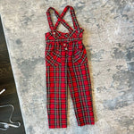 Load image into Gallery viewer, Vintage DiJon Apparel Festive Plaid Suspender Pants Overalls 6
