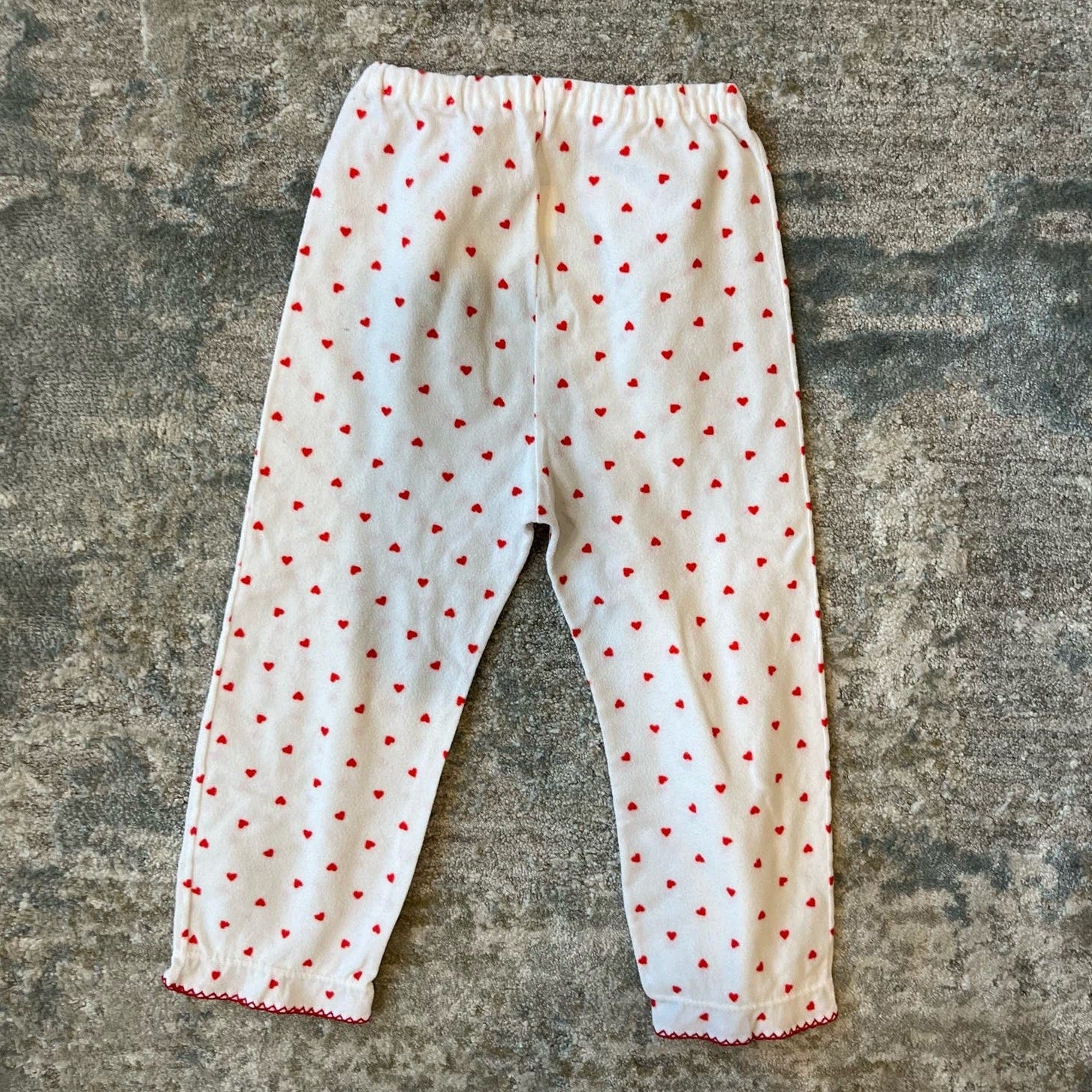 Vintage Carter's Smocked Polka Dot Heart Pajamas 4T USA