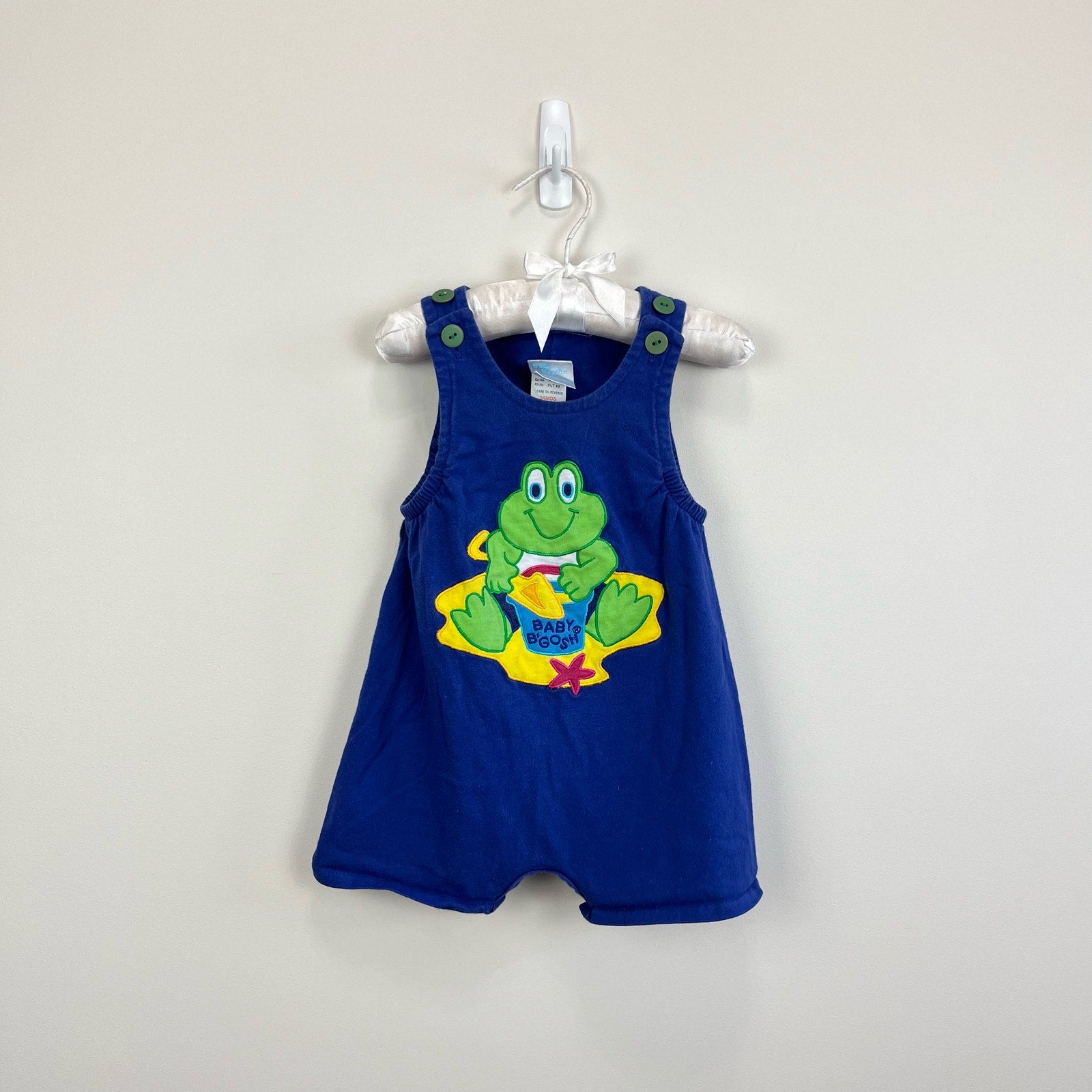 Vintage OshKosh B'gosh Blue Frog Beach Romper 3-6 Months