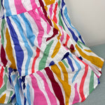 Load image into Gallery viewer, Mini Boden Tiered Tassel Maxi Dress Multi Rainbow Zebra 6-7
