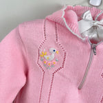 Load image into Gallery viewer, Vintage A Little Angel Original Pink Duck Sweater Baby Girl
