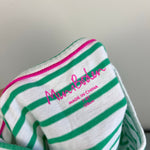 Load image into Gallery viewer, Mini Boden Green Stripe Bunny Sequin Tee Shirt 7-8
