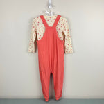 Load image into Gallery viewer, Cat &amp; Jack Peach Pink Ribbed Overalls Set 18 Months
