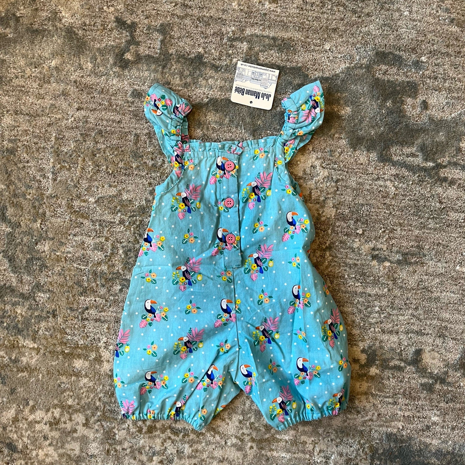 JoJo Maman Bebe Tucan Sunsuit 0-3 Months NWT