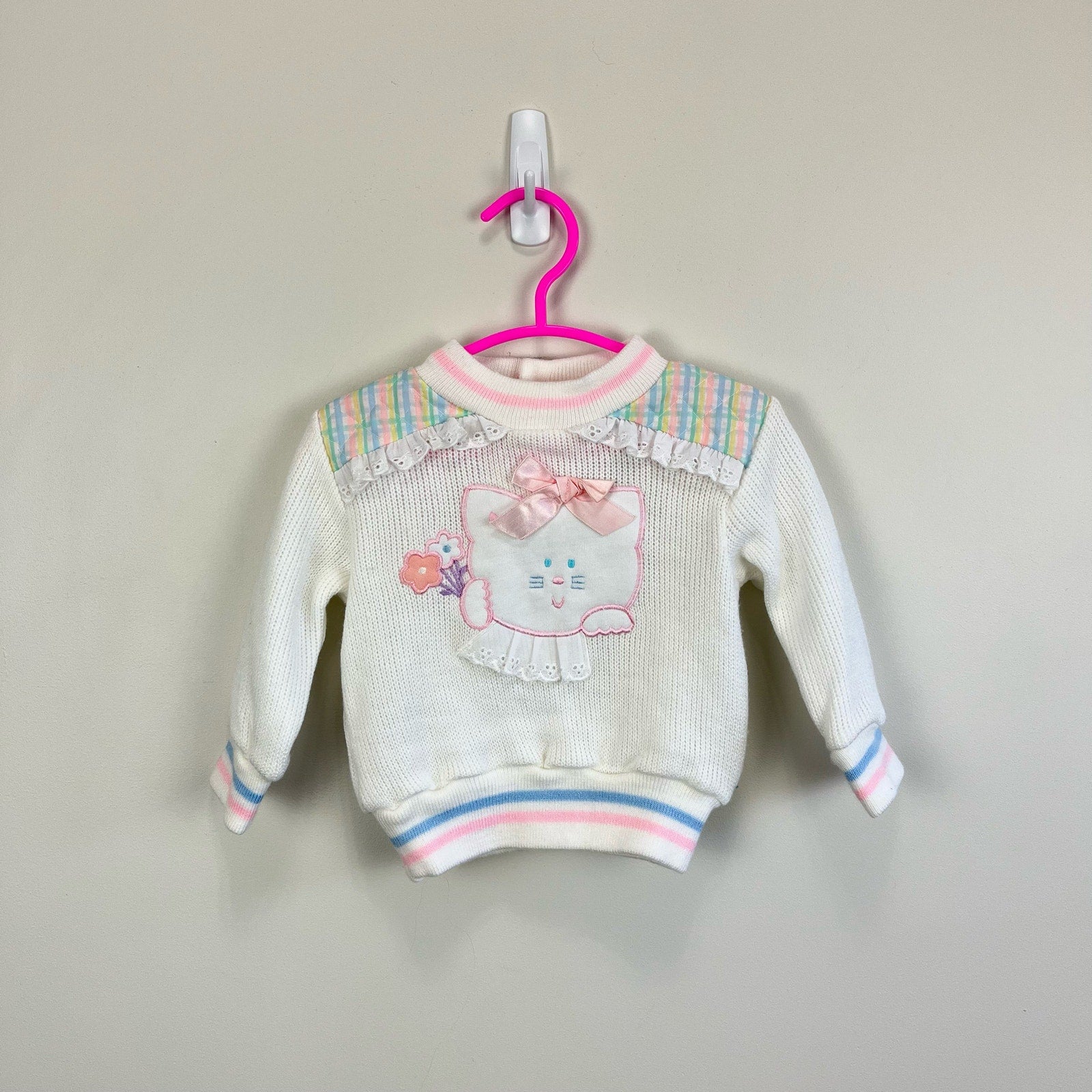 Vintage Tiny Toes Cat Sweater 3-6 Months