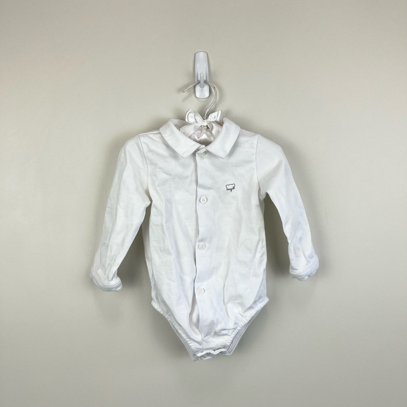 Mayoral White Button Up Bodysuit 12 Months