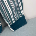 Load image into Gallery viewer, Vintage Number One Jeans Green White Striped Overalls 24 Months Italy
