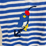 Load image into Gallery viewer, Vintage Healthtex Blue Striped Bird Sunsuit Romper 24 Months USA
