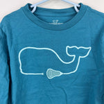 Load image into Gallery viewer, Vineyard Vines Boys Lacrosse Stick Whale Long-Sleeve Tee Shirt Larkspur 7
