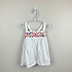 Load image into Gallery viewer, Mini Boden Embroidered Jersey Vest White Tank Top 6-7
