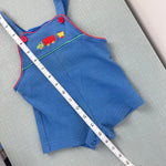 Load image into Gallery viewer, Vintage Carter's Blue Embroidered Truck Shortalls 24 Months USA
