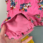 Load image into Gallery viewer, Mini Boden Pink Floral Corduroy Jumpsuit Overalls 12-18 Months

