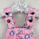 Load image into Gallery viewer, Vintage OshKosh B'gosh Pink Floral Bow Overalls 3T USA

