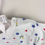 Load image into Gallery viewer, Vintage Short Sleeve White Floral Heart T-Shirt 18 Months
