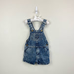 Load image into Gallery viewer, Vintage OshKosh B'gosh Acid Wash Denim Smiley Shortalls 4T USA
