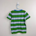 Load image into Gallery viewer, Mini Boden Short Sleeve Striped Pocket T-Shirt Green Blue 6-7 NWOT
