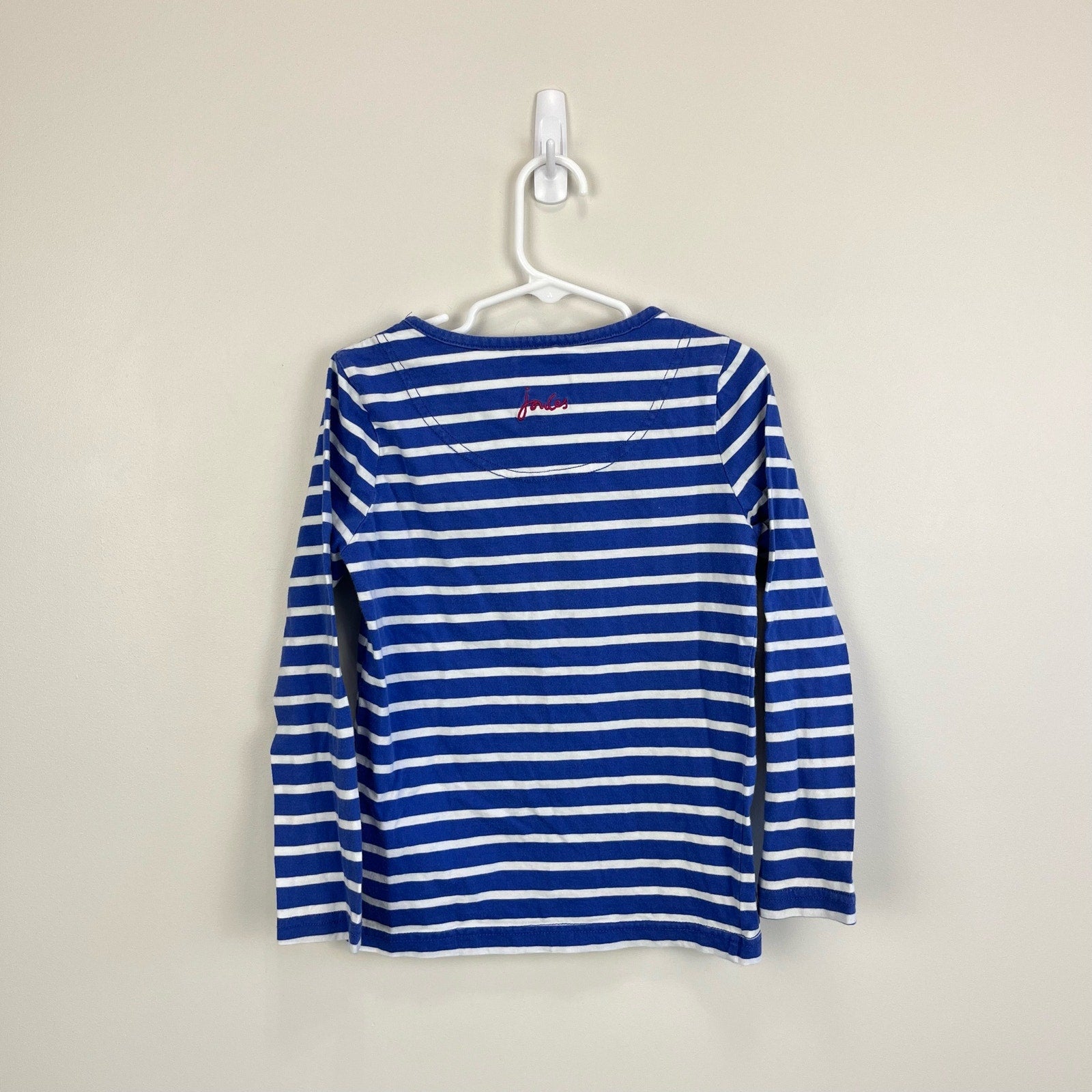 Joules Sequin Blue Stripe Horse Shirt 7-8