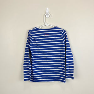 Joules Sequin Blue Stripe Horse Shirt 7-8