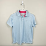 Load image into Gallery viewer, Vineyard Vines Sankaty Printed Performance Polo Shirt Blue M 12-14
