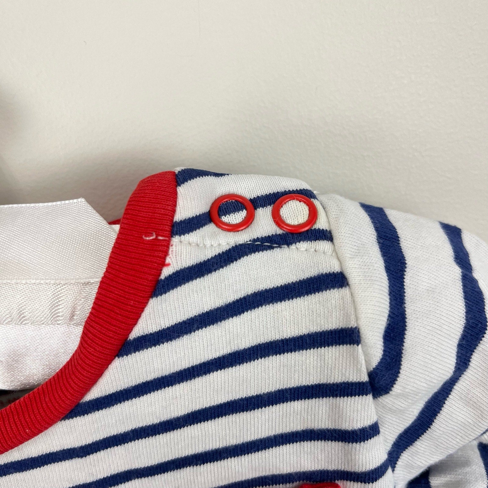 Mini Boden Long Sleeve Striped Pocket Tee 3-6 Months