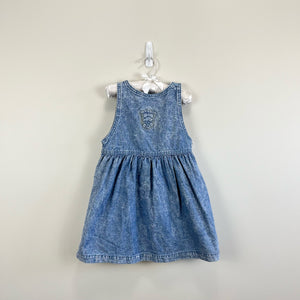 Vintage OshKosh B'gosh Acid Wash Smiley Face Dress 4T USA