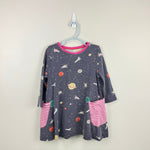 Load image into Gallery viewer, Mini Boden Gray Sprout in Space Tunic 7-8
