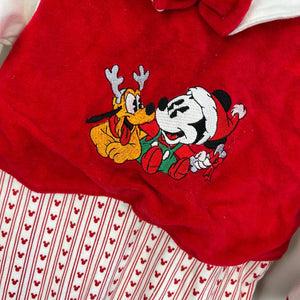 Vintage Baby Mickey & Co Christmas Footie 9 Months