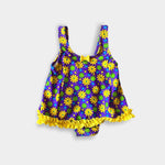 Load image into Gallery viewer, Vintage Carters Purple Floral Bathing Suit 12 Months
