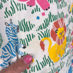 Load image into Gallery viewer, Vintage Spumoni Short Sleeve Safari Animals Puff Paint T-Shirt L 6 USA
