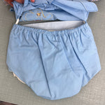 Load image into Gallery viewer, Vintage Mayfair Kids Blue Elephant Diaper Shirt Set Newborn
