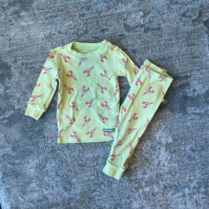 Janie and Jack Elgin Yellow Lobster Print Pajamas 6-12 Months