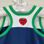 Load image into Gallery viewer, Florence Eiseman Navy Blue Strawberry Dress 2T
