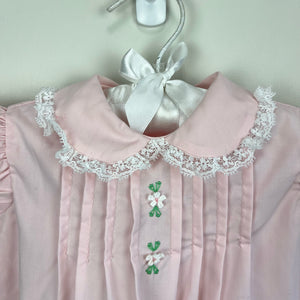 Vintage Nannette Grandma Loves Me Pink Dress Set 9 Months