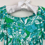 Load image into Gallery viewer, Lilly Pulitzer Girls Mini Delaney Dress Botanical Green Safari Sangria XS 2-3
