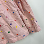 Load image into Gallery viewer, Mini Boden Ruffle Neck Jersey Top Provence Pink Multi Stars 7-8 Years
